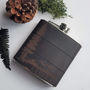 Personalised Mountain Man Leather Hip Flask, thumbnail 1 of 6