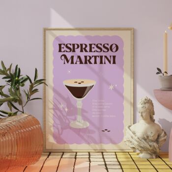 Espresso Martini Cocktail Print, 3 of 4