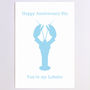 Personalised Lobster Anniversary Card, thumbnail 4 of 9