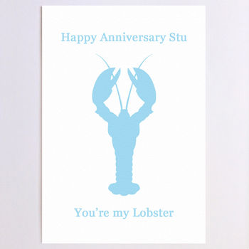 Personalised Lobster Anniversary Card, 4 of 9