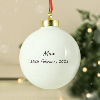 Personalised Robins Appear In Memory Of Bauble, 2 of 5