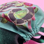 Snake, Rose And Thistle Print Reusable Handmade Pouch, thumbnail 4 of 7