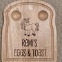 Personalised Unicorn Dippy Egg And Soldiers Board, thumbnail 2 of 3