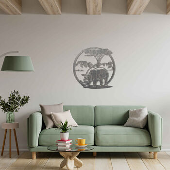 Wooden Rhinos: African Wall Art For Exotic Spaces, 7 of 12