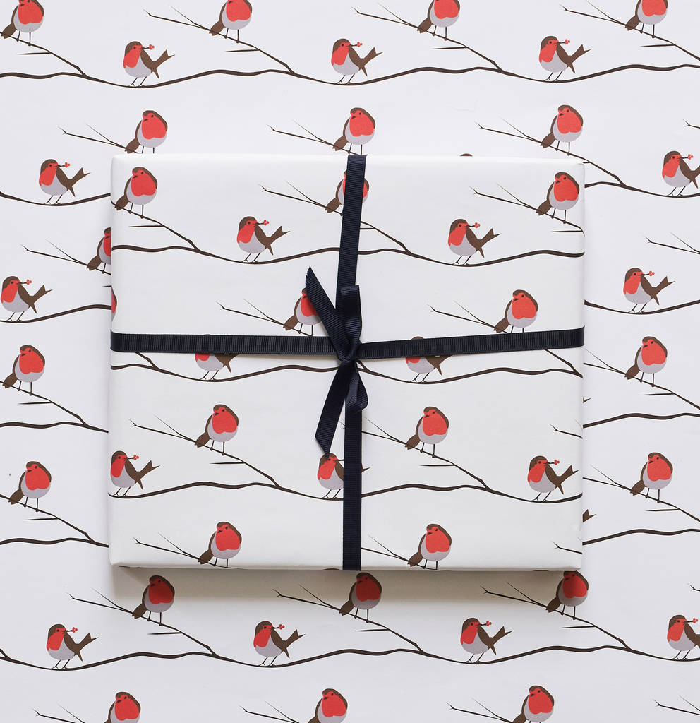 Christmas Robin Wrapping Paper, 1 of 5