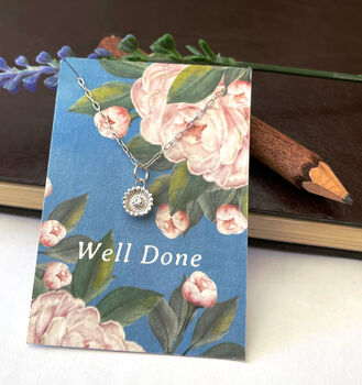 Sterling Silver Dainty Sunflower Anklet, 3 of 11