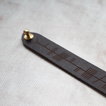 The Ogham Leather Cuff, 4 of 7