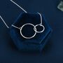 Sterling Silver Linked Interlinking Circle Pendant Necklace, thumbnail 3 of 12