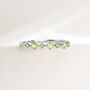 Emerald And Peridot Stackable Half Eternity Band In Sterling Silver And Gold, thumbnail 10 of 12