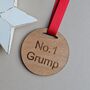 'No.One Grump' Wooden Medal, thumbnail 1 of 2