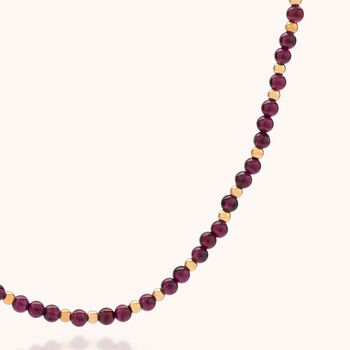Jewel Bead Garnet Necklace In Sterling Silver, 3 of 8