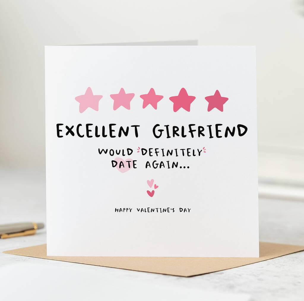 'Excellent Girlfriend' Valentine's Card