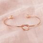 Rose Gold Plated Friendship Knot Bangle, thumbnail 5 of 10