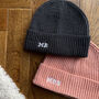 Mr Mrs Embroidered Beanie Hat Set, thumbnail 1 of 2