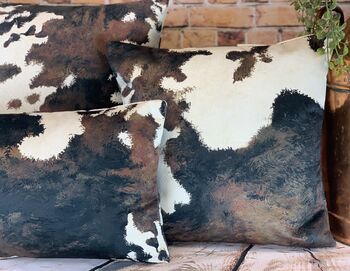 Cowhide Pattern Velvet Cushions, 8 of 12