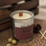 Mulled Wine Wood Wick Candle For Autumn, thumbnail 2 of 6