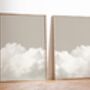 Over The Bed Cloud Wall Art Set Of Two, thumbnail 2 of 5