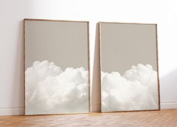 Over The Bed Cloud Wall Art Set Of Two, 2 of 5