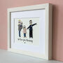 Personalised Family Embroidered Mixed Media Art, thumbnail 4 of 5