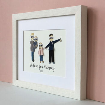Personalised Family Embroidered Mixed Media Art, 4 of 5