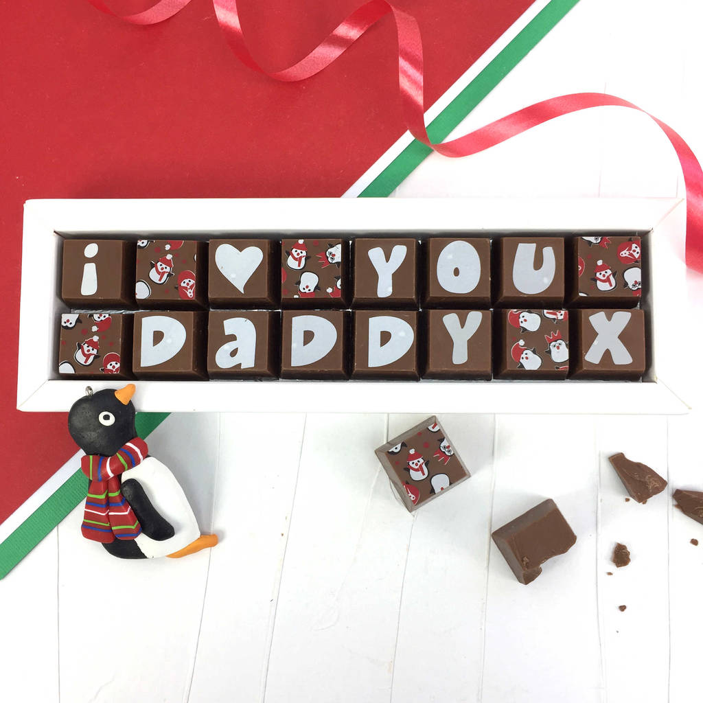 Personalised Chocolate Gift For Daddy This Christmas By Cocoapod