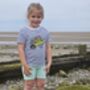 Personalised Spring Wheel Barrow Kids Striped T Shirt, thumbnail 1 of 2