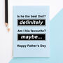 'Definitely Maybe' Oasis Father's Day Card, thumbnail 1 of 2