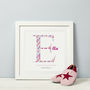 Child's Initial Pink Personalised Print, thumbnail 2 of 4