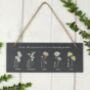 Personalised Family Birth Flowers Hanging Slate Plaque, thumbnail 2 of 5