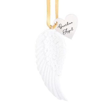 Guardian Angel Wing Sparkling Christmas Tree Decoration Keepsake, 4 of 4