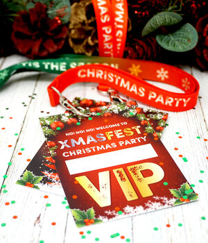Xmas Fest Christmas Party Vip Lanyards Accessories, 9 of 12