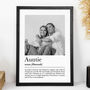 Personalised Auntie Print, Gift For Aunt, thumbnail 1 of 6