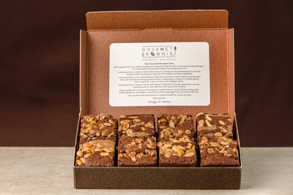 Gourmet Brownie Peanut Butter Gift Box By Gourmet Brownie