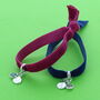 Personalised Initial And Birthstone Velvet Bracelet, thumbnail 1 of 4