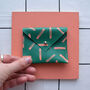 Dash Hand Painted Leather Card Pouch, thumbnail 4 of 10