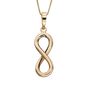 Luxury 9ct Gold Infinity Pendant Necklace, thumbnail 2 of 4
