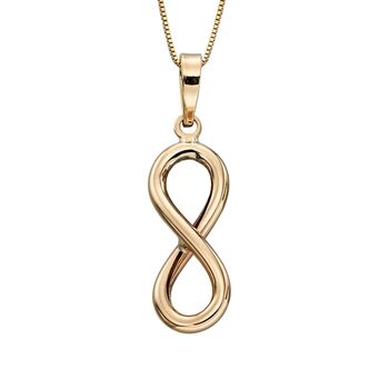 Luxury 9ct Gold Infinity Pendant Necklace, 2 of 4