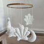 Micro Boucle Seashell And Moon Mobile Nursery Decor, thumbnail 1 of 2