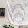 New Baby Gift Inspirational Quote Swaddle Blanket, thumbnail 1 of 11