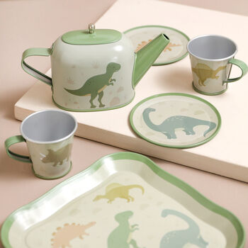 Personalised Sass And Belle Desert Dino Tea For Two Set, 3 of 5