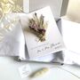 Wedding Card Personalised Dried Flower Mini Bouquet, thumbnail 2 of 11