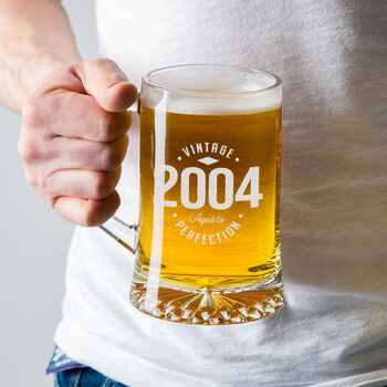 Personalised Engraved Vintage Aged To Perfection Tankard, 3 of 5