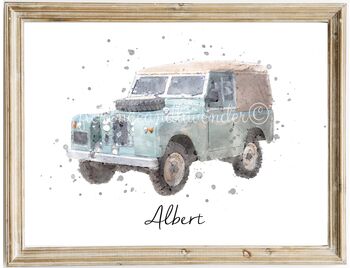 Personalised Landrover Print, 2 of 5