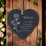 Personalised Rose Slate Heart Decoration, thumbnail 4 of 6