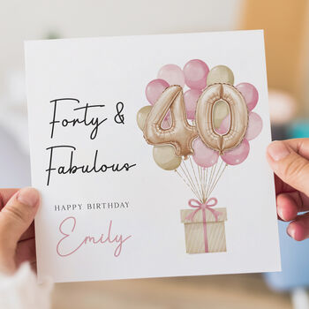 Personalised Forty And Fabulous Card, 3 of 3