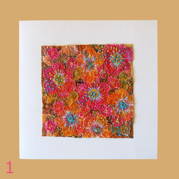 Reusable Handmade Greetings Cards Square Blank Inside Or Optional Handwritten Message, 4 of 11