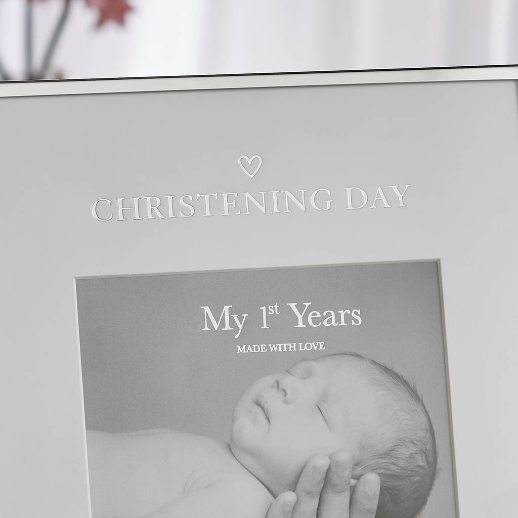 Personalised Silver Plated Christening Day Photo Frame By My 1st Years