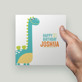Personalised Birthday Dinosaur Wrapping Paper, 3 of 3