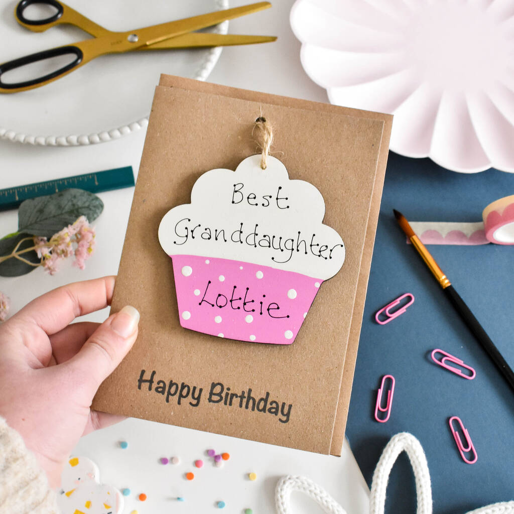 Personalised Granddaughter Sister Niece Cake Card