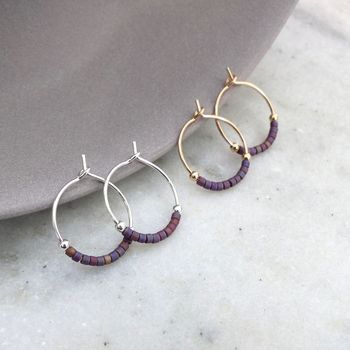 Petite Delica Hoops In Various Colours, 8 of 12